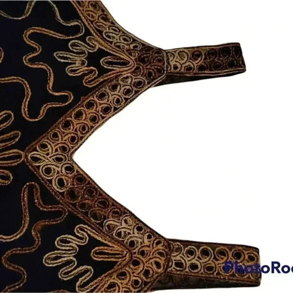 Black Gold Silver Sparkly Party Top  by Pinkbee - Picture 2 of 4